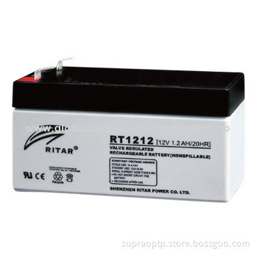 12V/1.2A Sealed Lead-acid Battery with 6.496 Inches Length, Rechargeable